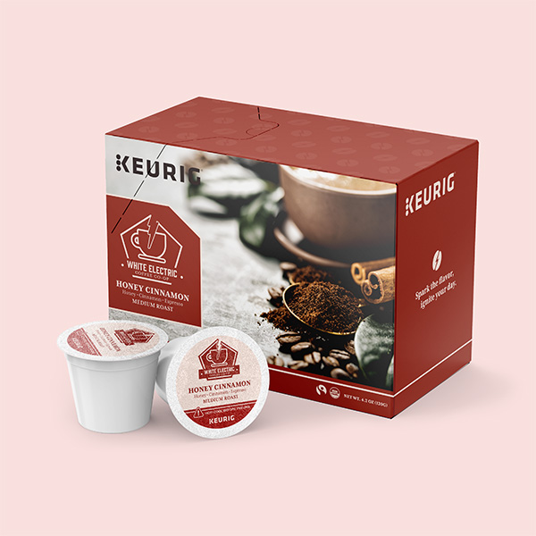 Rebrand, Keurig box, and K-Cup packaging for RI's White Electric Coffee Co-Op